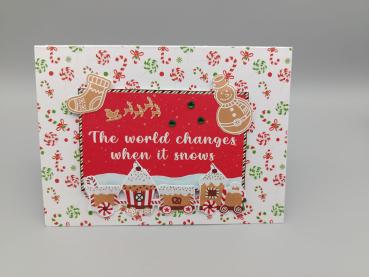 The world changes when it snows – Weihnachtskarte